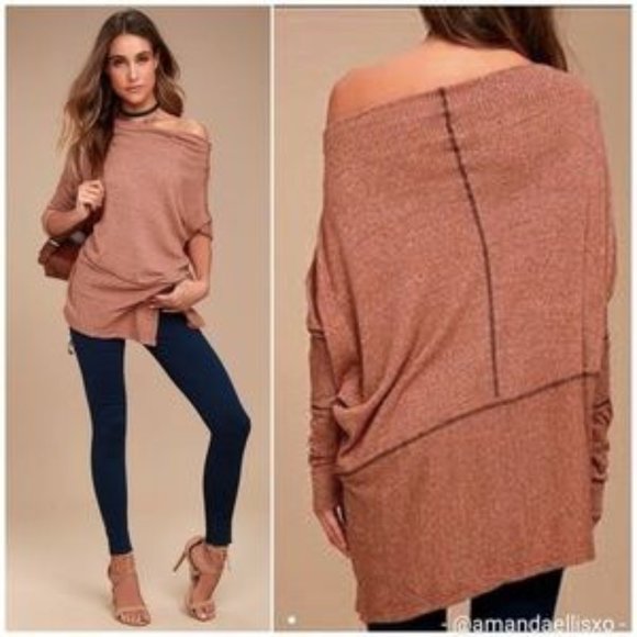 We The Free People Londontown Thermal Tunic Top in Rust, XS - Picture 1 of 12